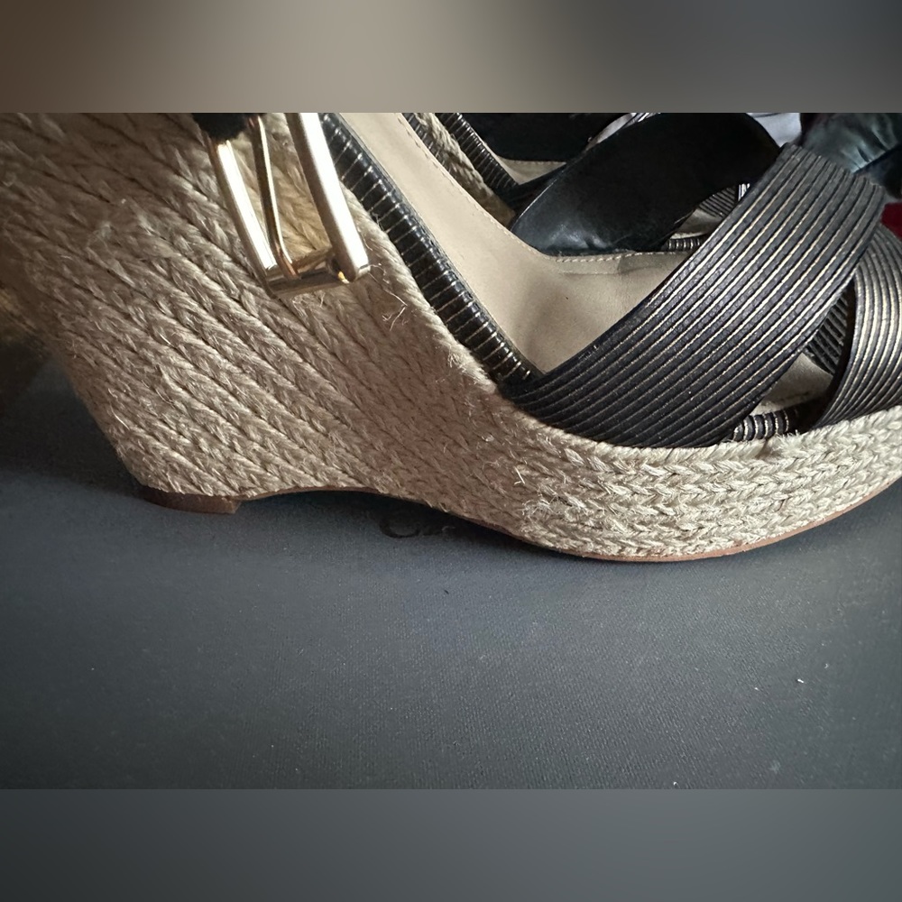 Vince Camuto Black Maurita Espadrille Wedge Platform sandals - Picture 9 of 12